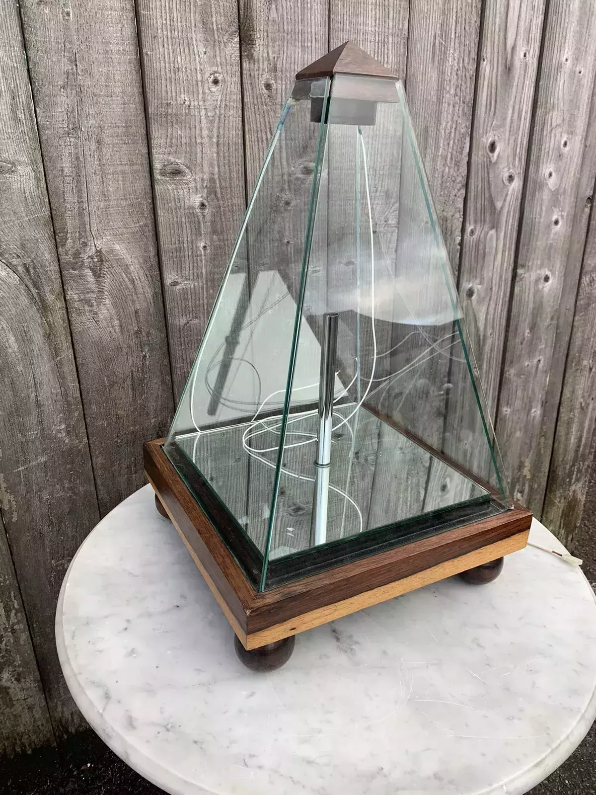 A Pair Of Decorative Table Top Obelisk Display Cases photo Furniture