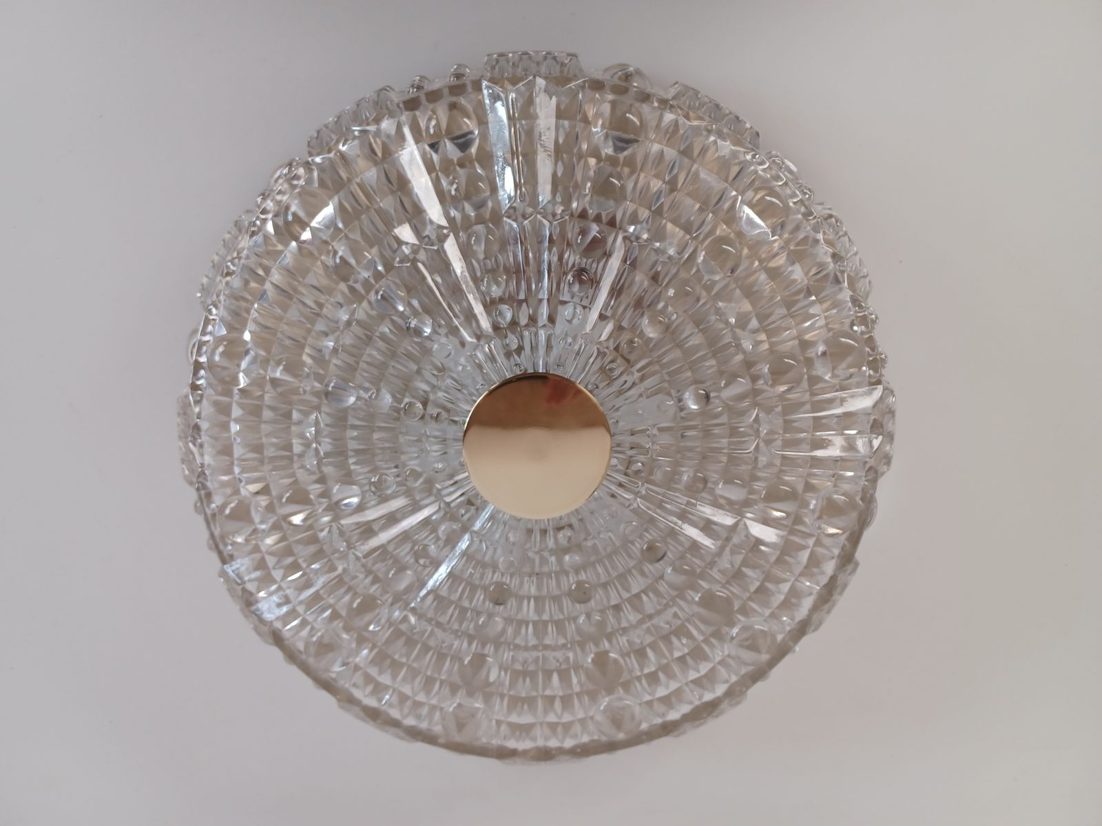 1960's Flushmount Chandelier In Glass And Brass By Carl Fagerlund For Lyfa photo furniture