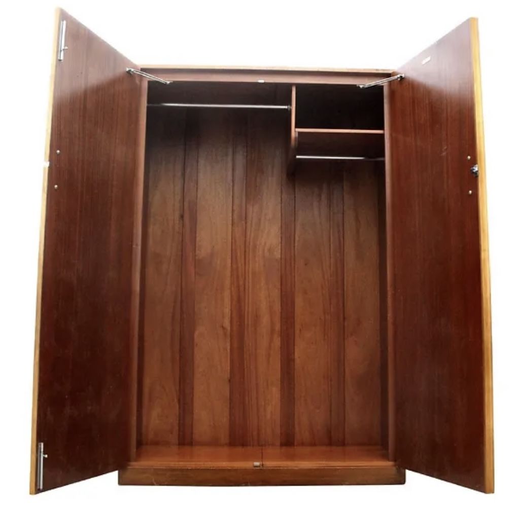 A French Art Deco Birds Eye Maple Double Wardrobe , C1930 photo for sale