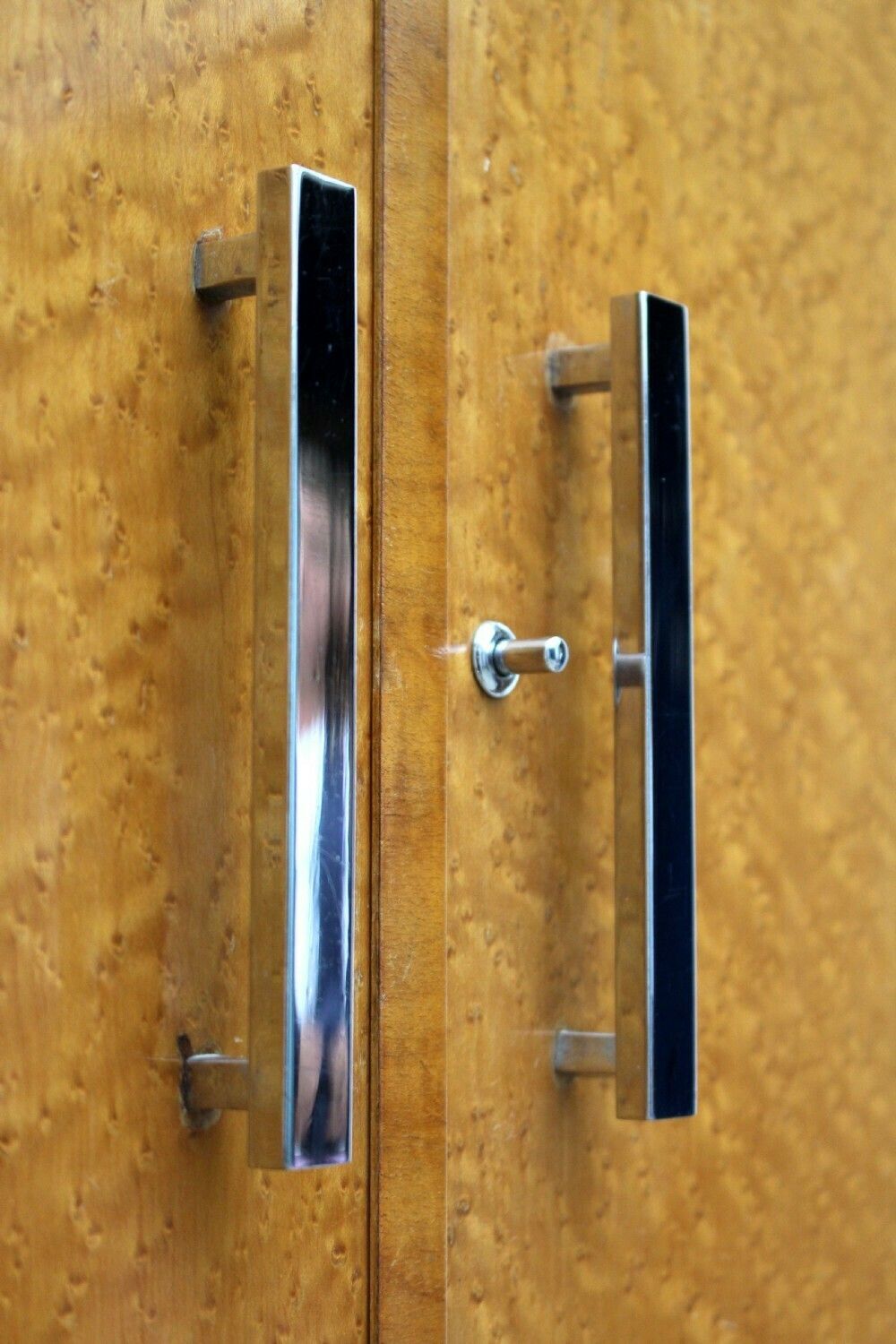 A French Art Deco Birds Eye Maple Double Wardrobe , C1930 photo 1495.0
