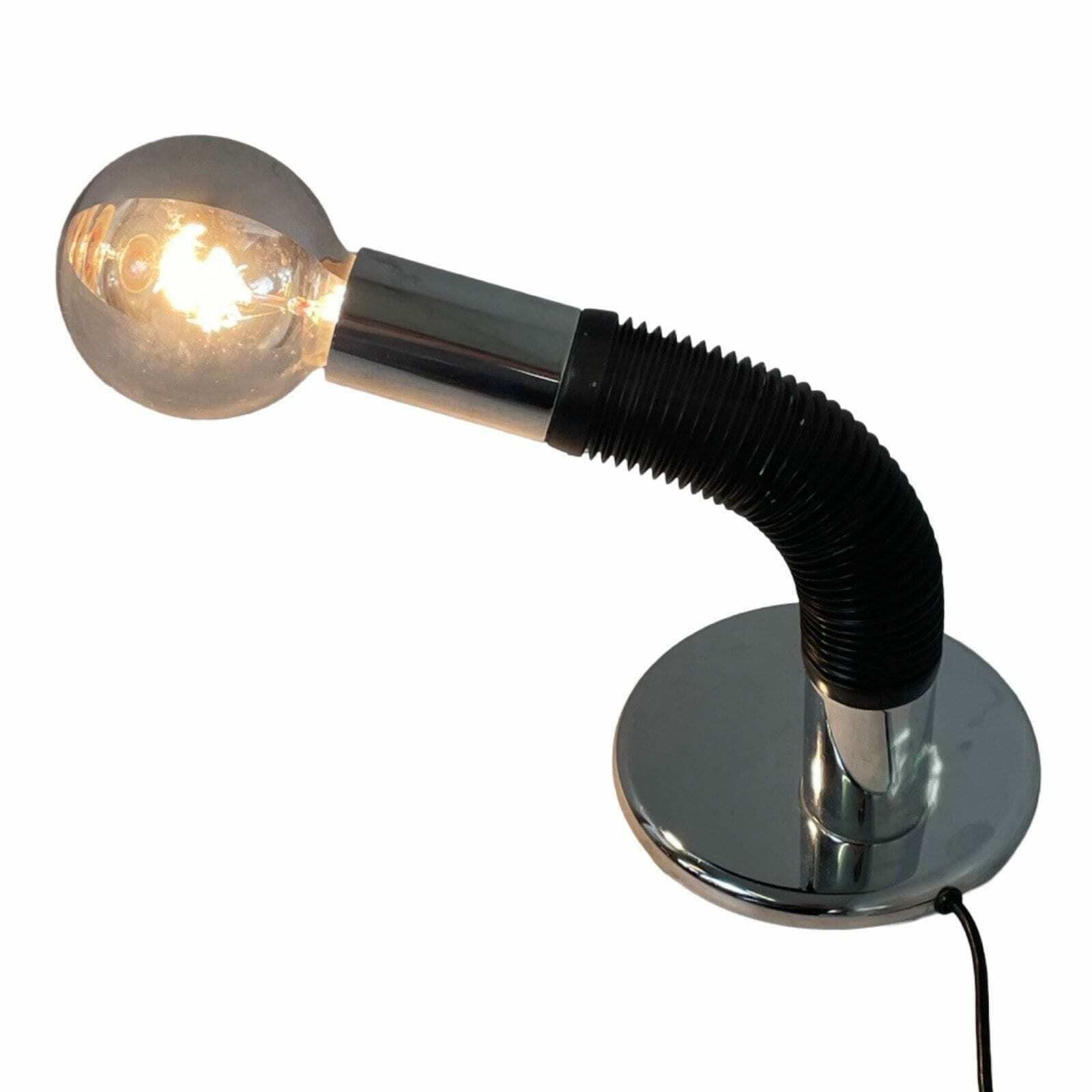 Bellini For Targetti Sankey   Pop Art / Space Age Design   Chrome Table Lamp With Goodeneck   Comes Including The Original Bulb! photo furniture