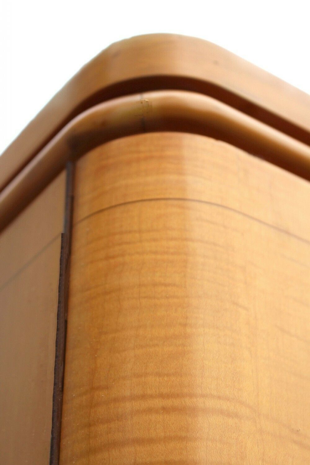 A French Art Deco Tiger Grain Birch Modernist Wardrobe, C1930 photo vintage