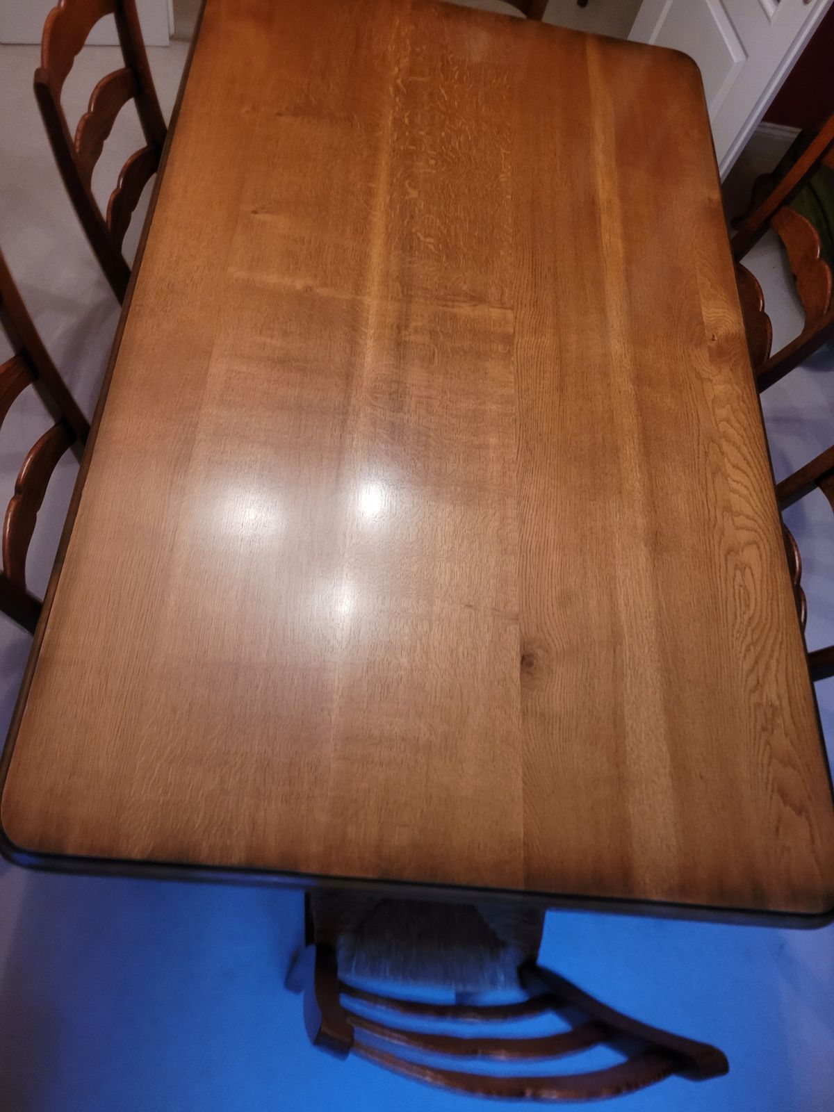Oak Dining Room Table By Stewart Linford, And 6 Chairs photo furniture