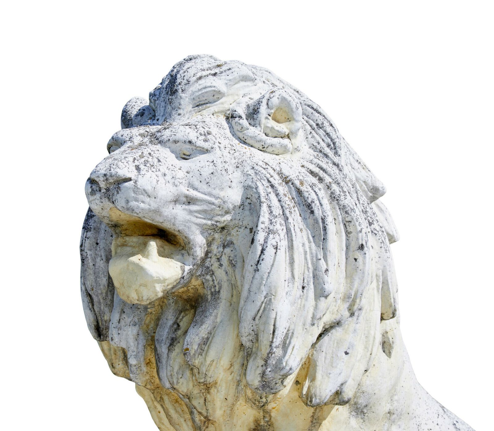 photo for sale Fine Pair Of Mid Century Carved Stone Lion Statues