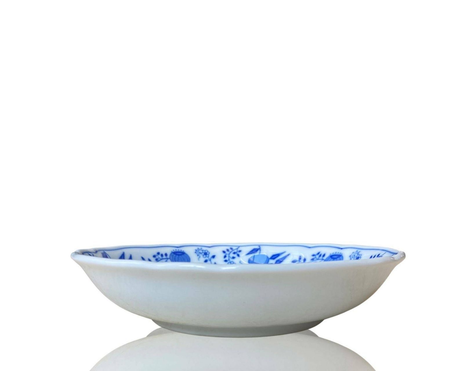 Blauw Uienpatroon Yoghaumkom | 1 Stuk | Meerdere Beschikbaar | Hutschenreuther | 1940–1970 photo furniture