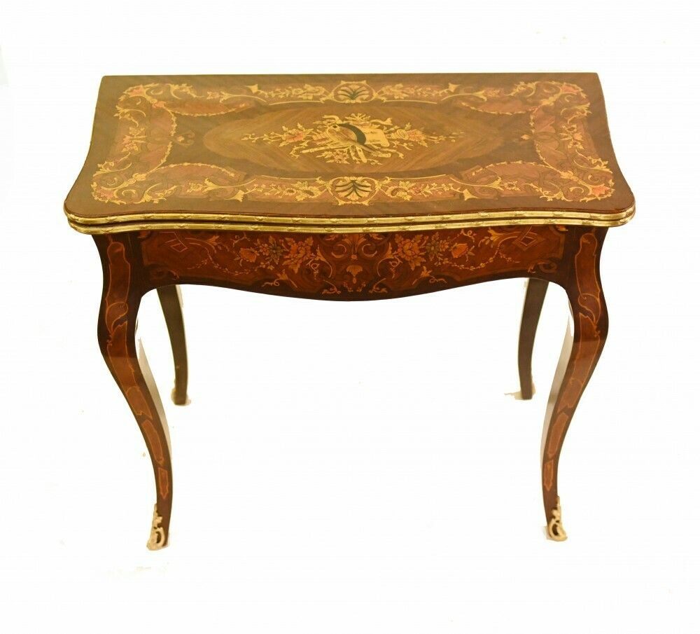 photo vintage Louis XVI Games Table Inlay Chess Board French