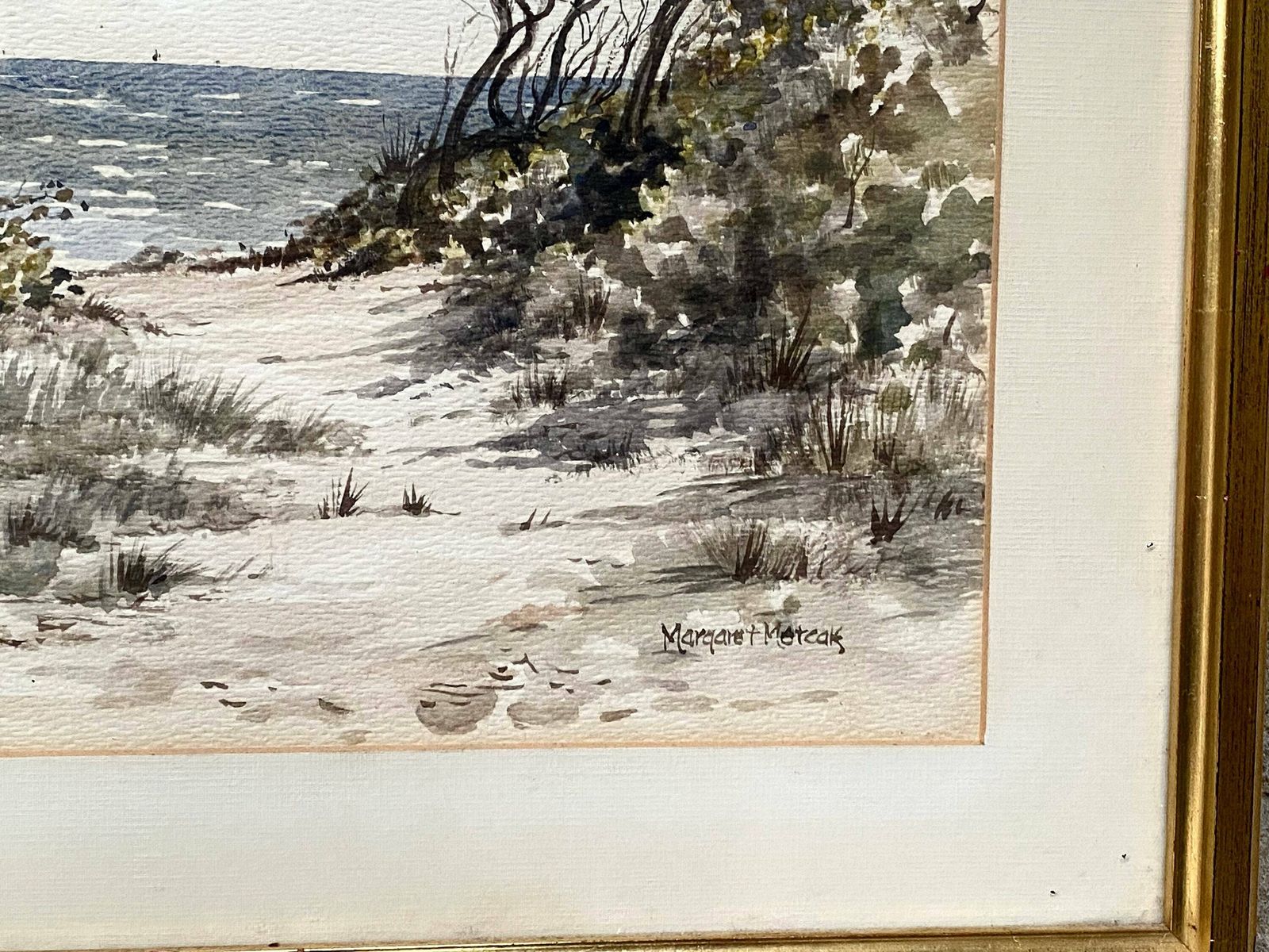Original Signed Watercolour Painting   'Hampton Foreshore'   Victoria, Australia photo vinterior