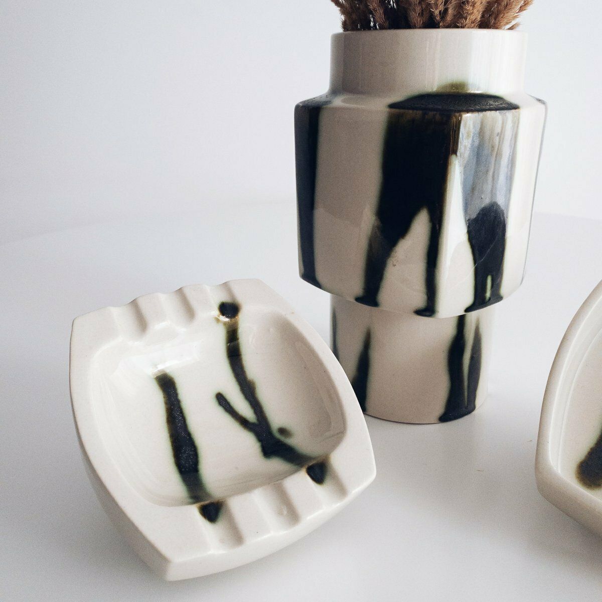 Home Decor Marion Ceramic Set By Ditmar Urbach, Czechoslovakia, 1981, Set Of 3 photo