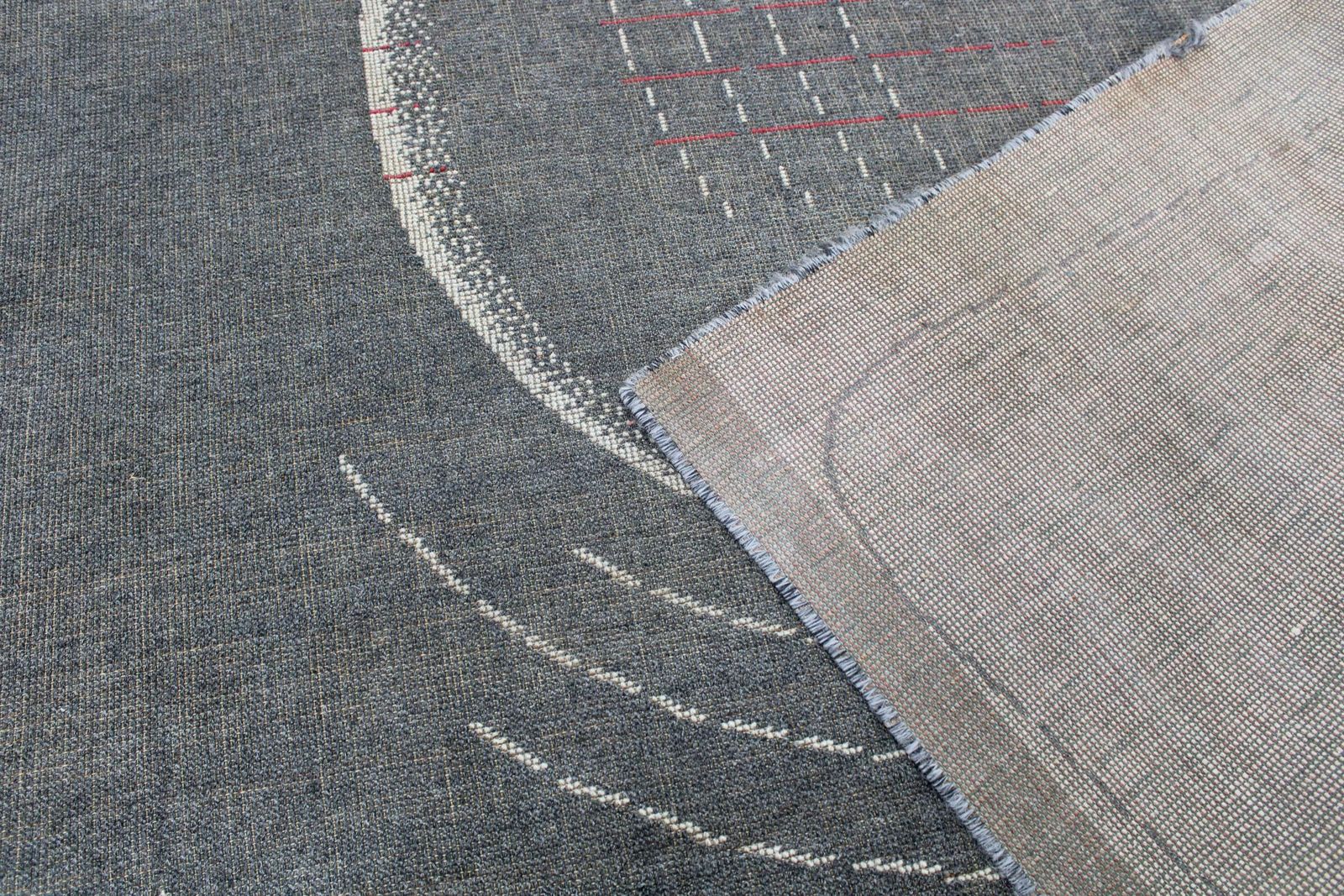 1940s Bauhaus Wool Rug , Czechoslovakia photo vintage