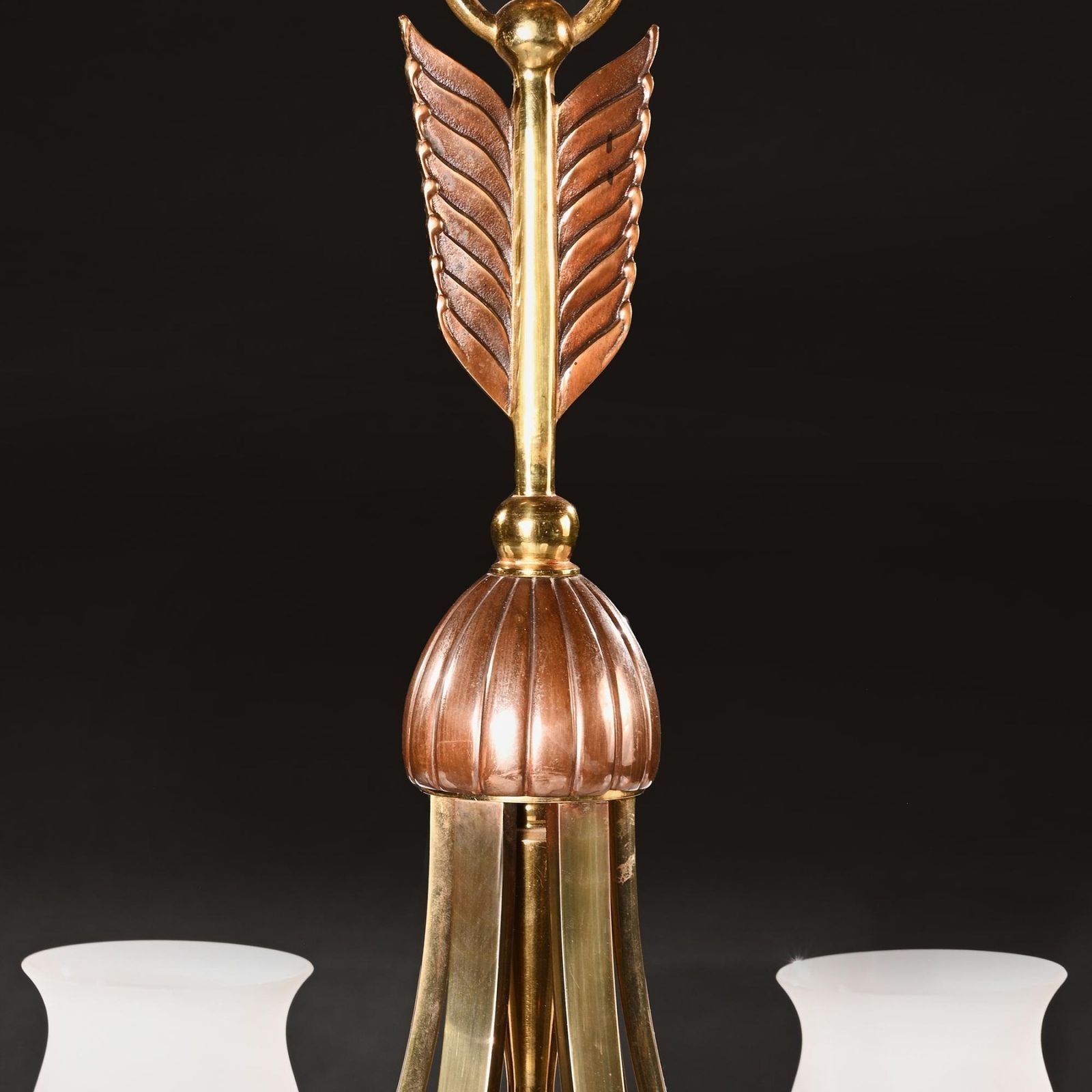 Fine Pair Of Maison Jansen Mid Century Chandeliers After A Design Attributed To Andre Arbus. photo 4600.0