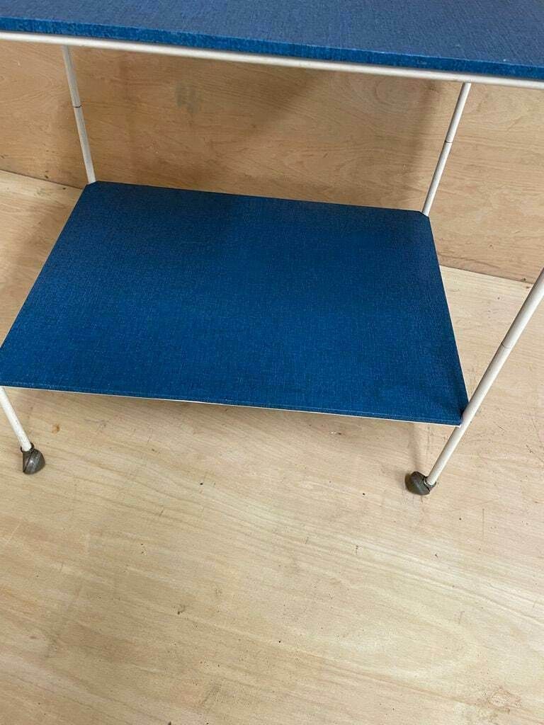 photo furniture Vintage Retro Mid Century 2 Shelves Drinks Trolley Metal Frame Castors Shelves Will Need Courier Or Collection Only   Please Read Full Desc
