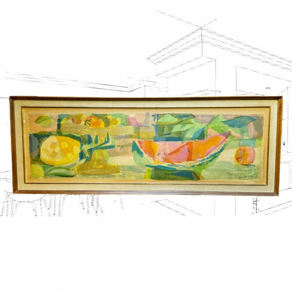 1960s Huerta Californian Large Fruit Print