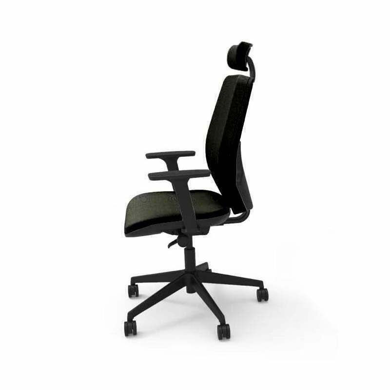 The Office Crowd: Hide Office Chair With Headrest   Refurbished