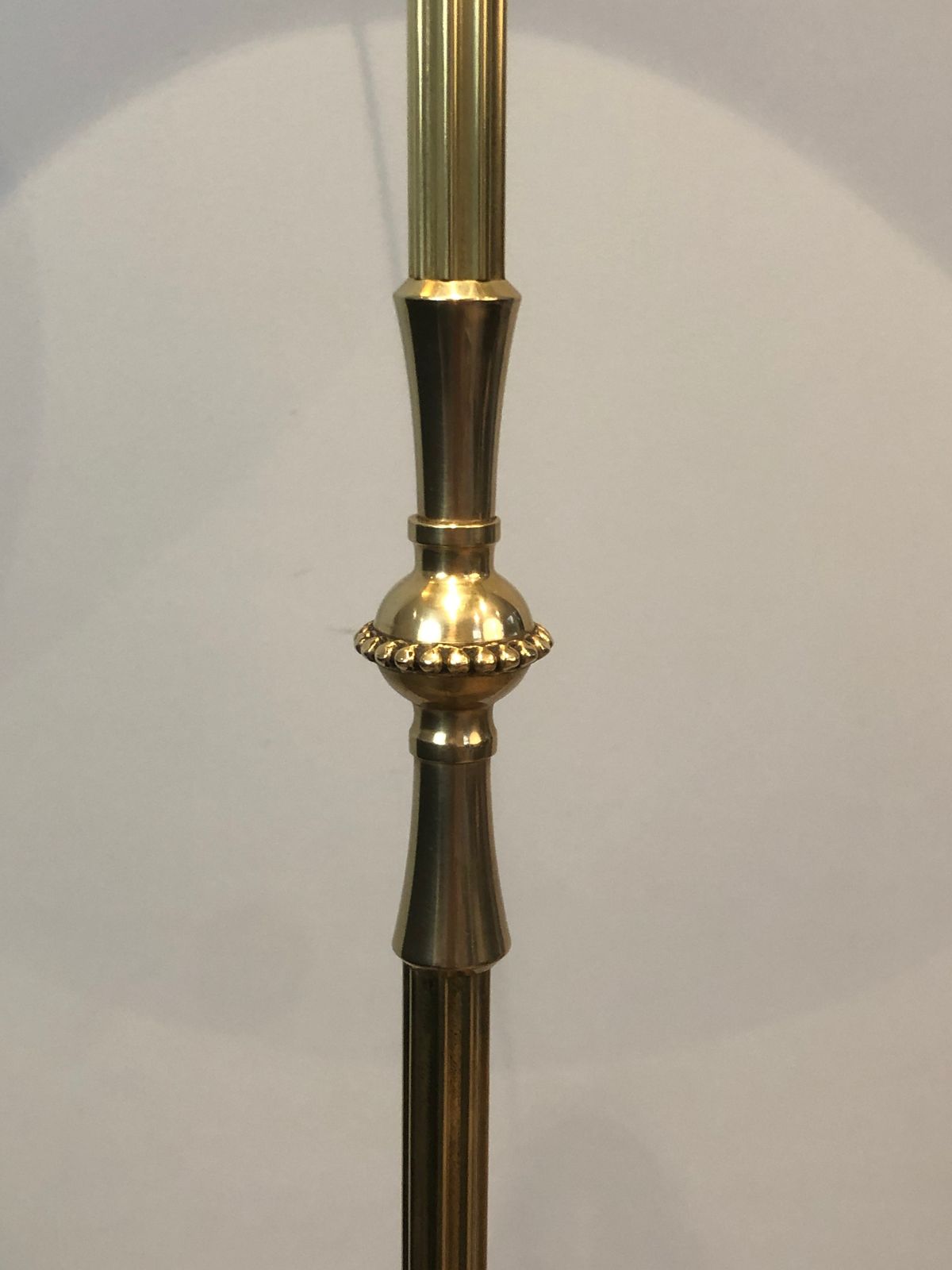 Brass Parquet Floor Lamp In The Taste Of Maison Jansen photo vinterior