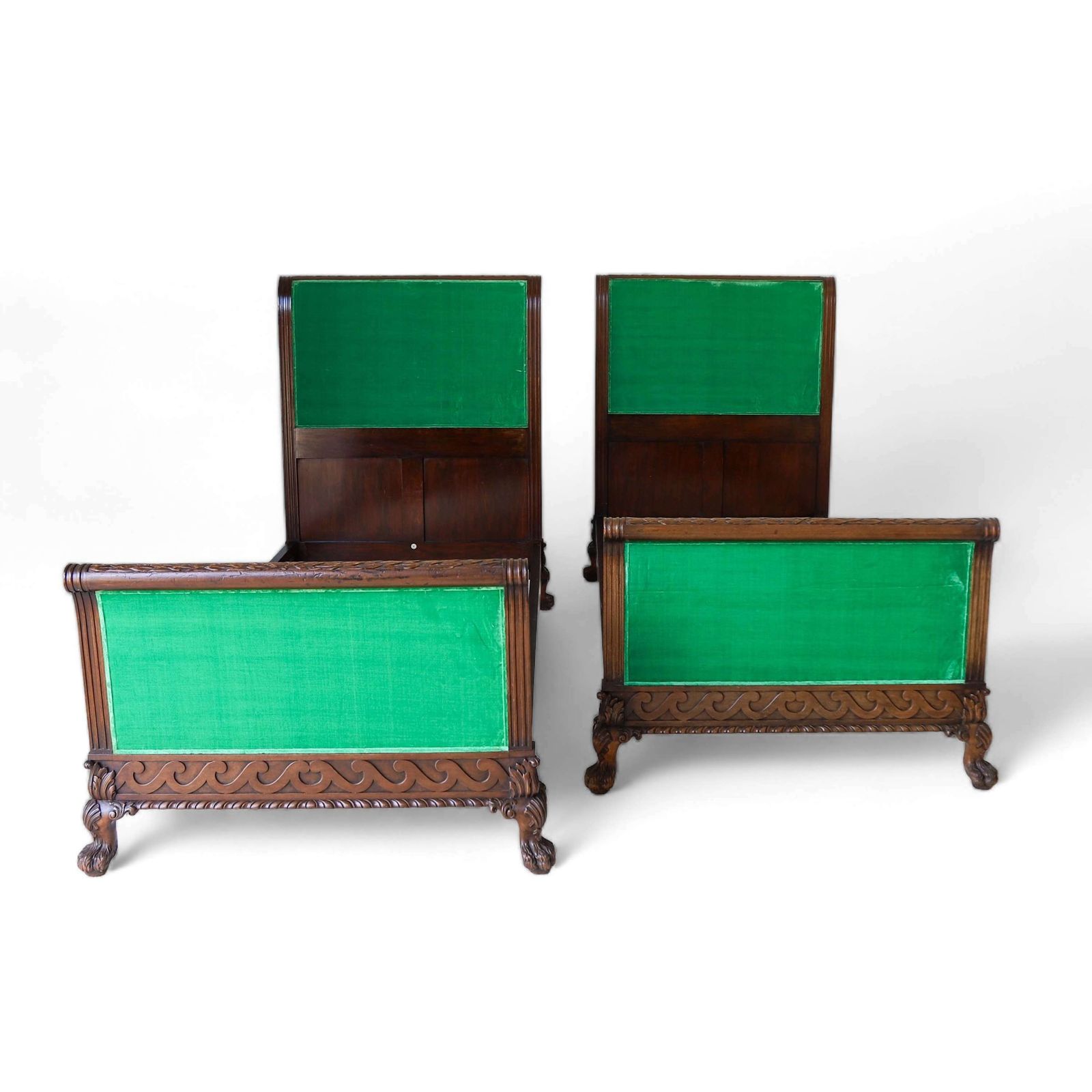 C 1900 Pair Of Heal's Of London Mahogany Bedframes   All Original photo furniture