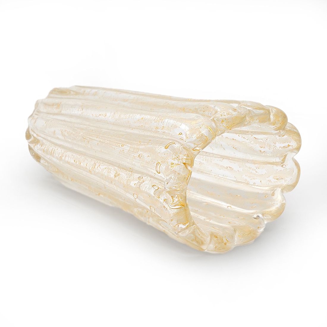 Ribbed Vase With Gold Inclusions By Archimede Seguso, 1950s photo furniture
