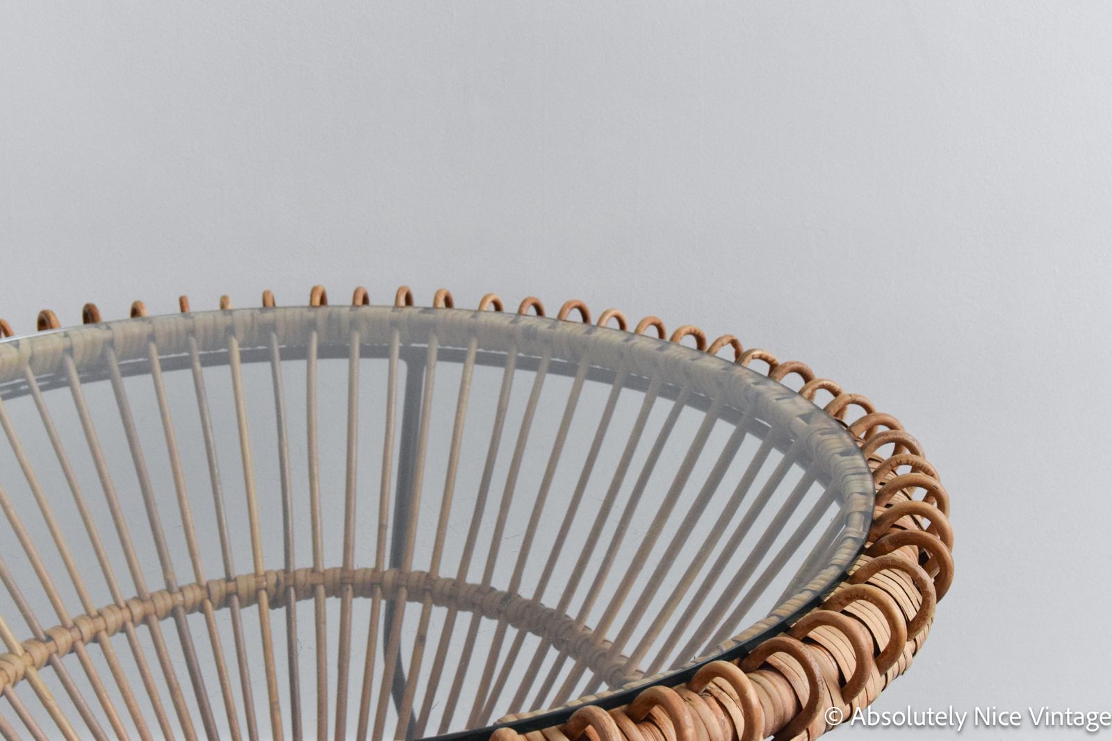 photo for sale Vintage Italian Bamboo Coffee Table By Franco Albini