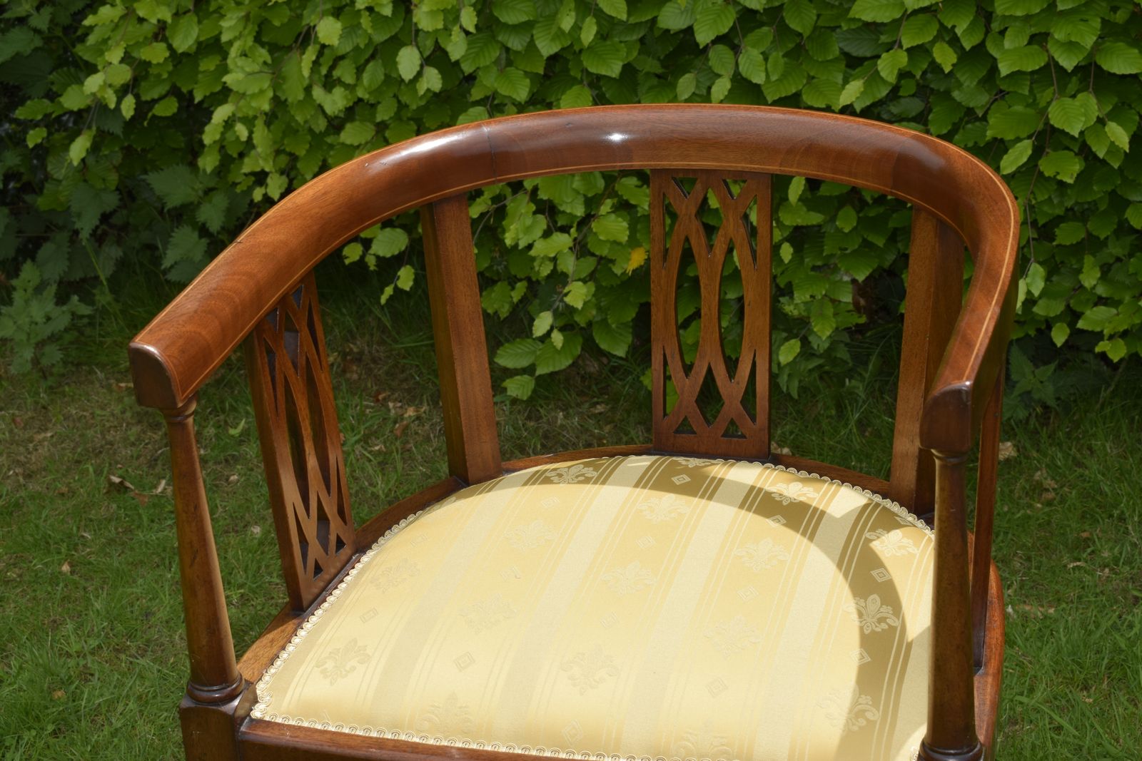 Victorian Inlaid Tub Chair, 1800s photo 395.0