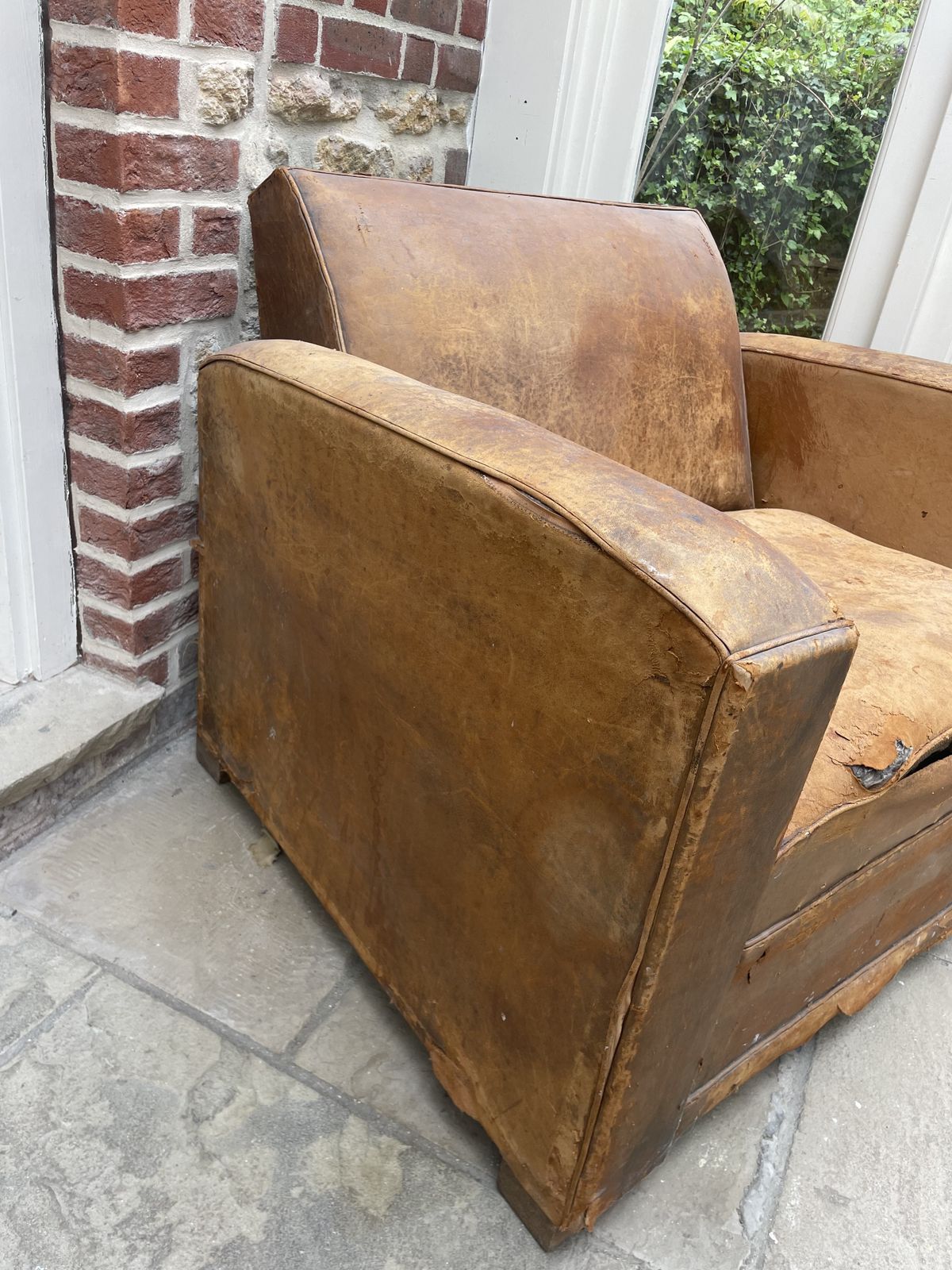 1920’s French Leather Armchair photo furniture