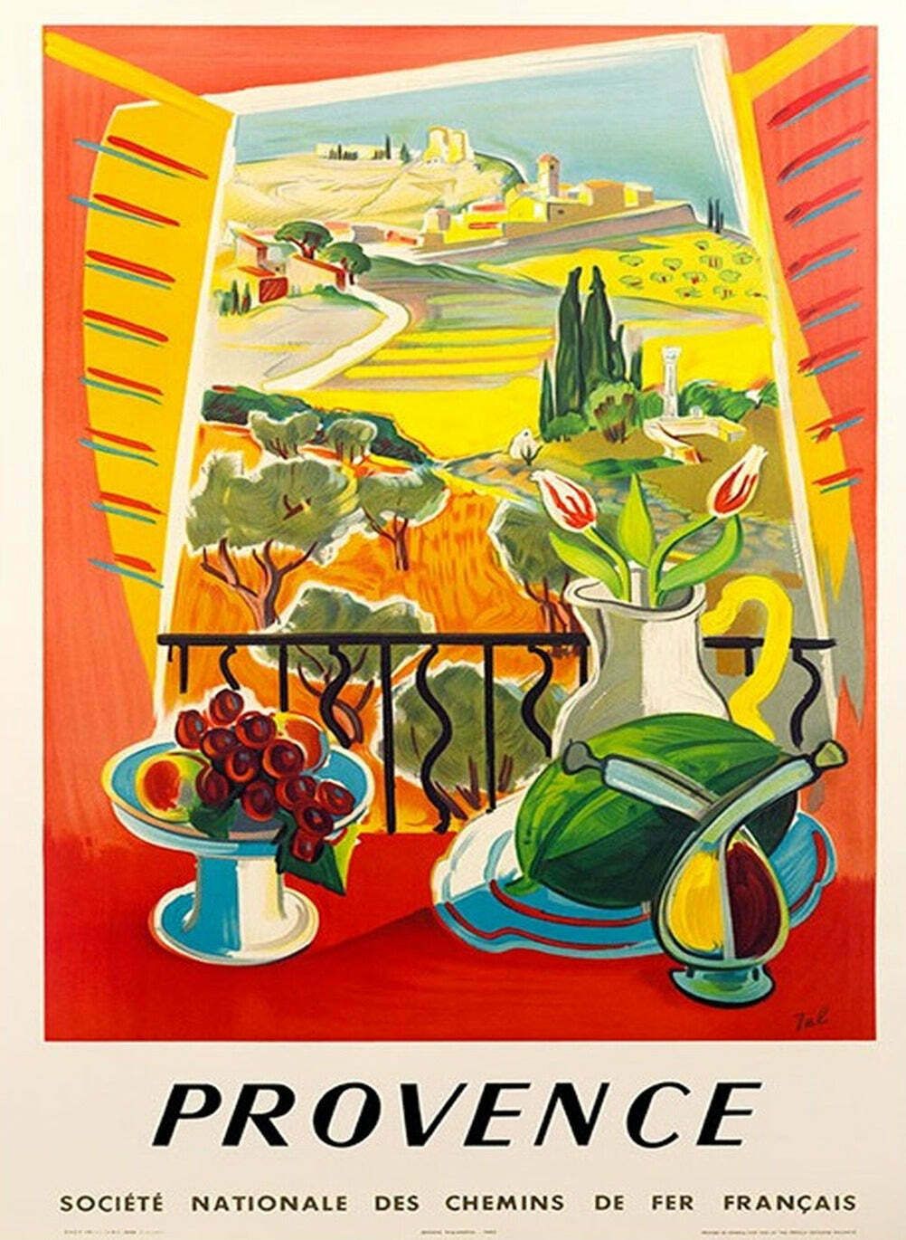 Original Vintage Poster Provence   Sncf