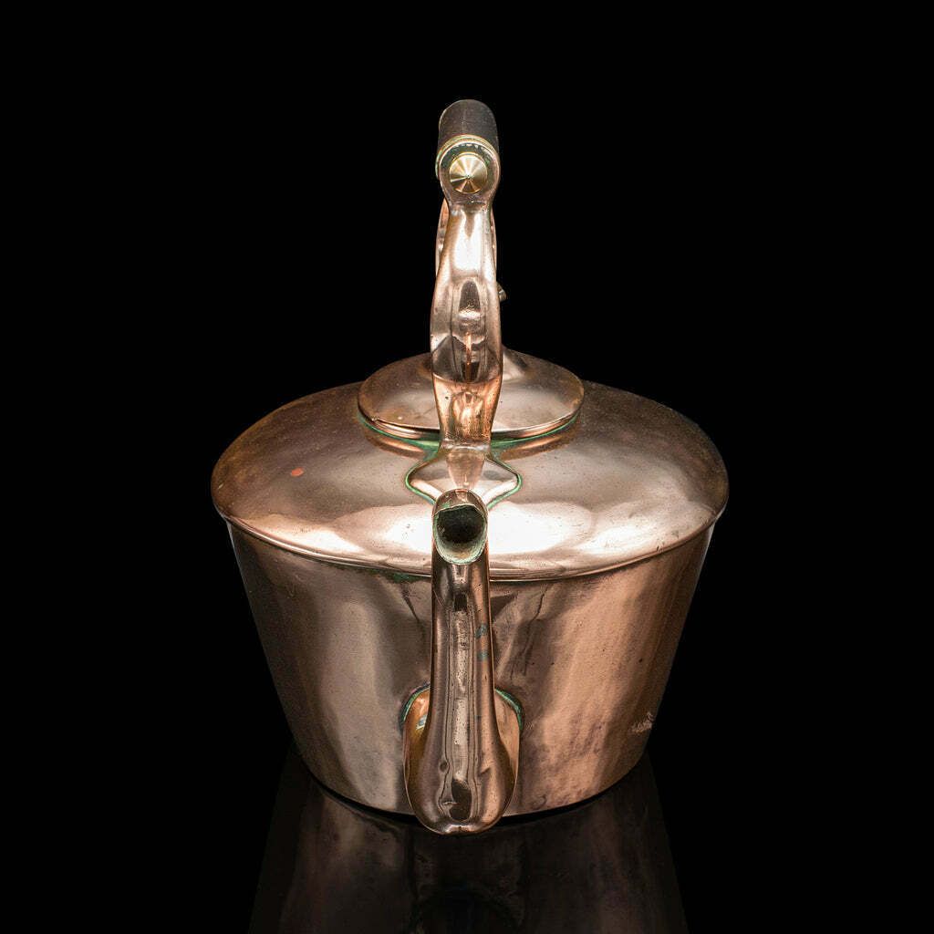 Antique Scullery Kettle, English, Copper, Stovetop Teapot, Victorian, Circa 1870 photo 425.0