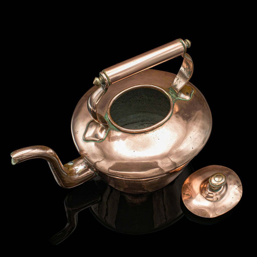 Antique Scullery Kettle, English, Copper, Stovetop Teapot, Victorian, Circa 1870 photo buy