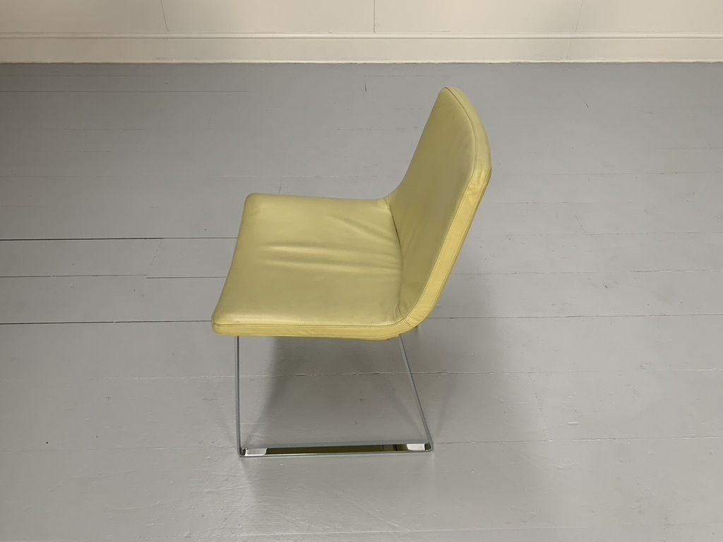 photo for sale 4 B&B Italia “Metropolitan Me48” Dining Chairs – In Yellow “Gamma” Leather
