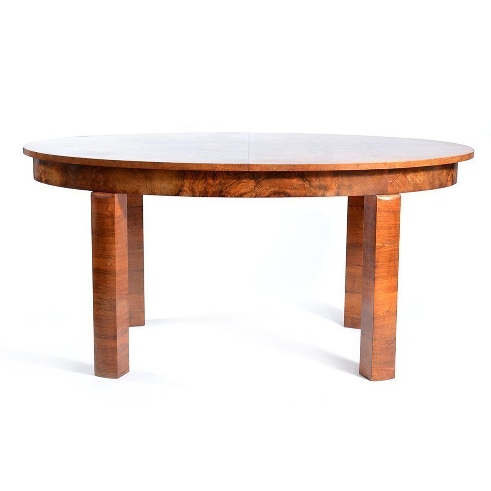 Grote uitschuifbare art deco eettafel, jaren 1920