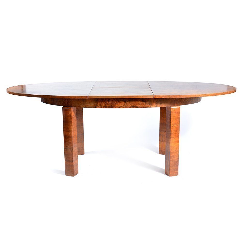 photo furniture Grote uitschuifbare art deco eettafel, jaren 1920