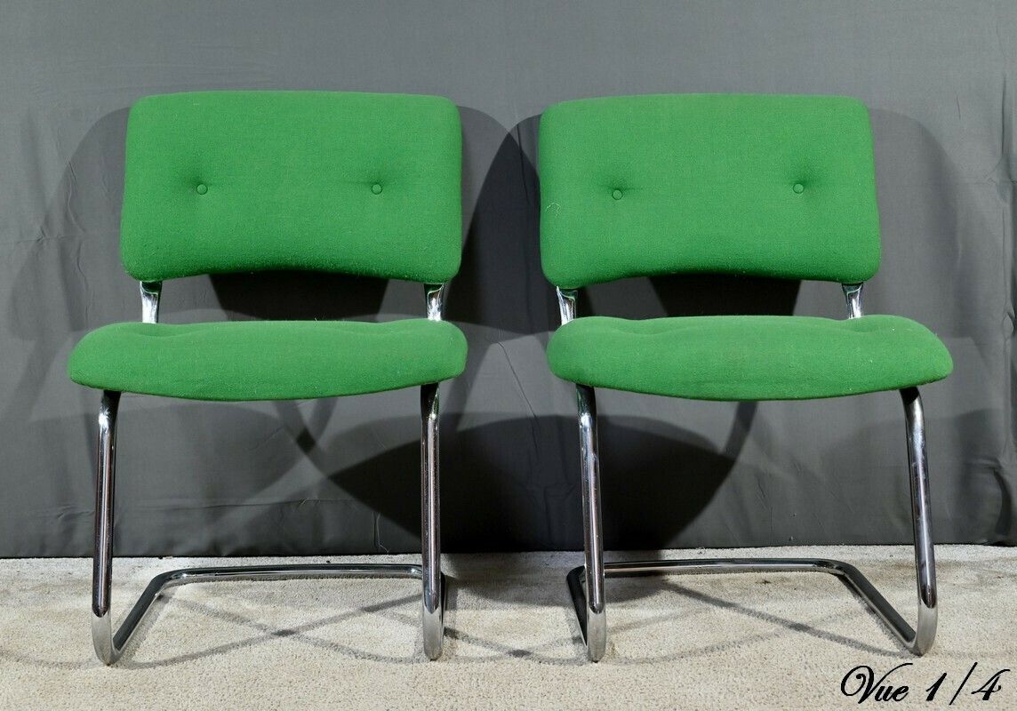 Pair Of Chairs, Attributed To Steelcase Strafor – 1970 photo 550.0