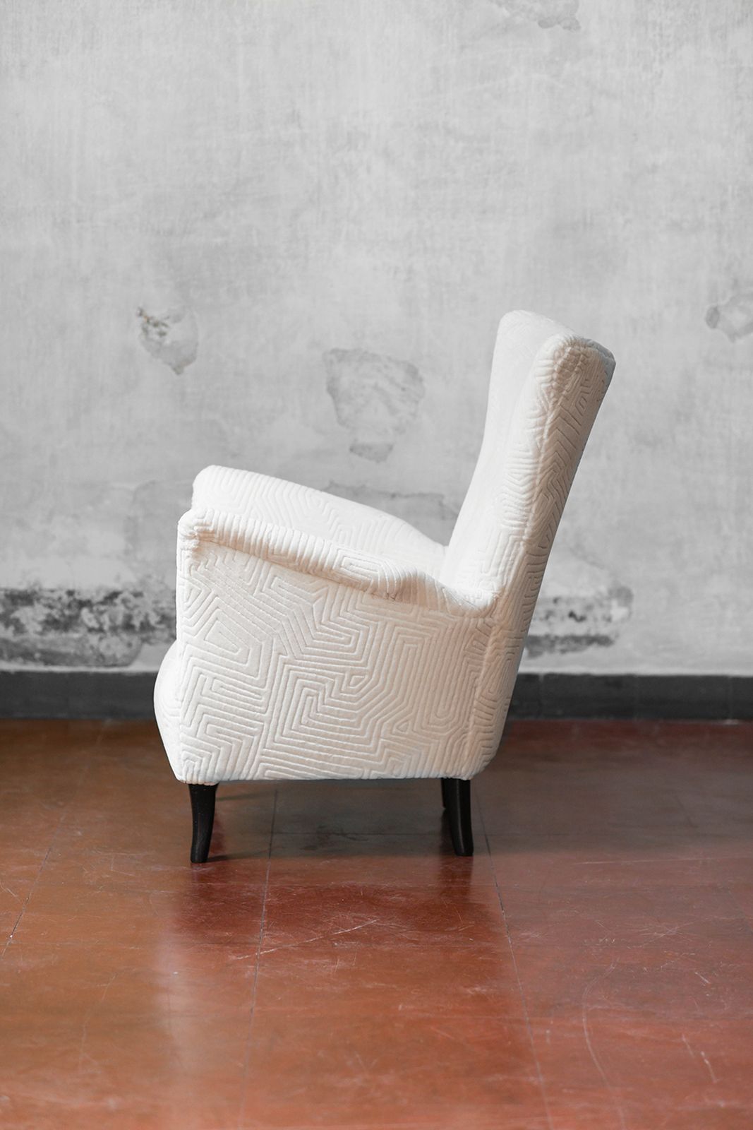 Pair Of Mid Century Armchairs In Dedar Fabric photo vintage