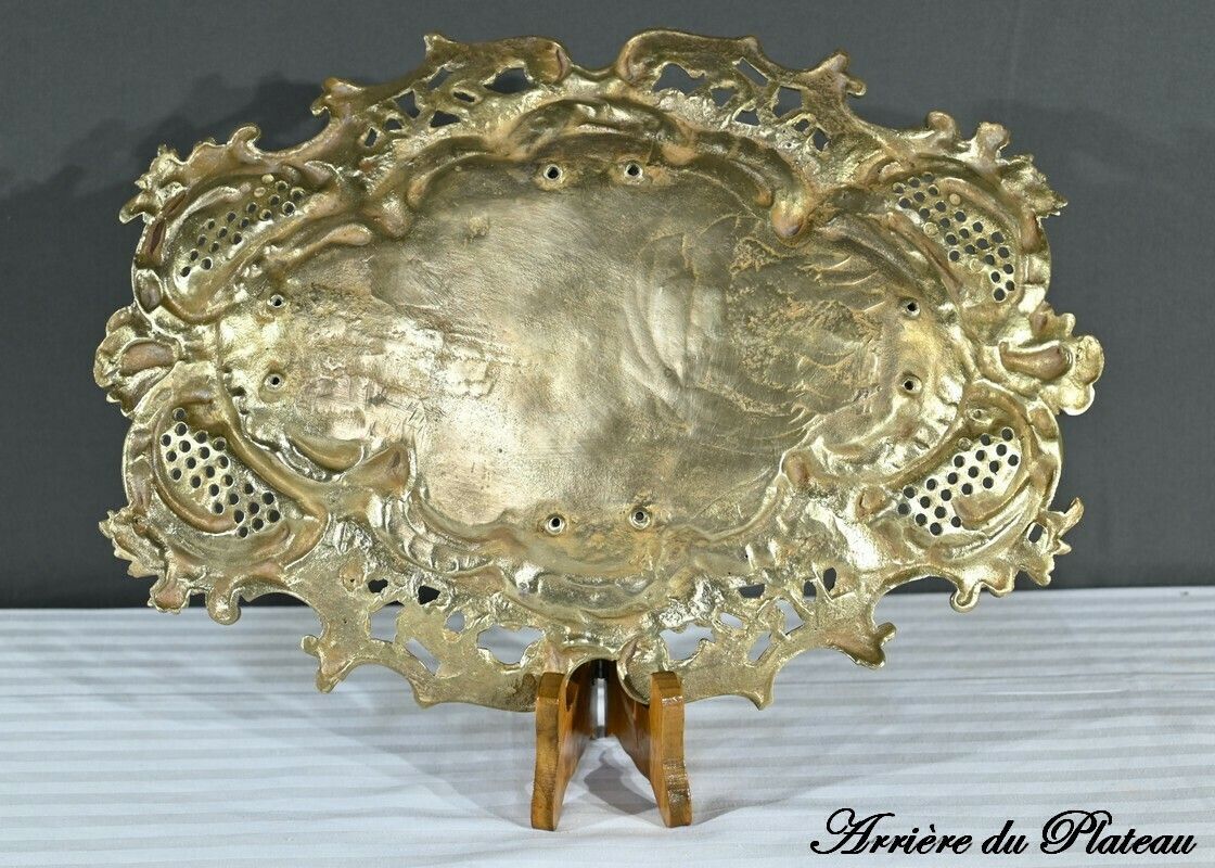 photo buy Bronze Center Table Tray, Rocaille Style – Late 19th Century