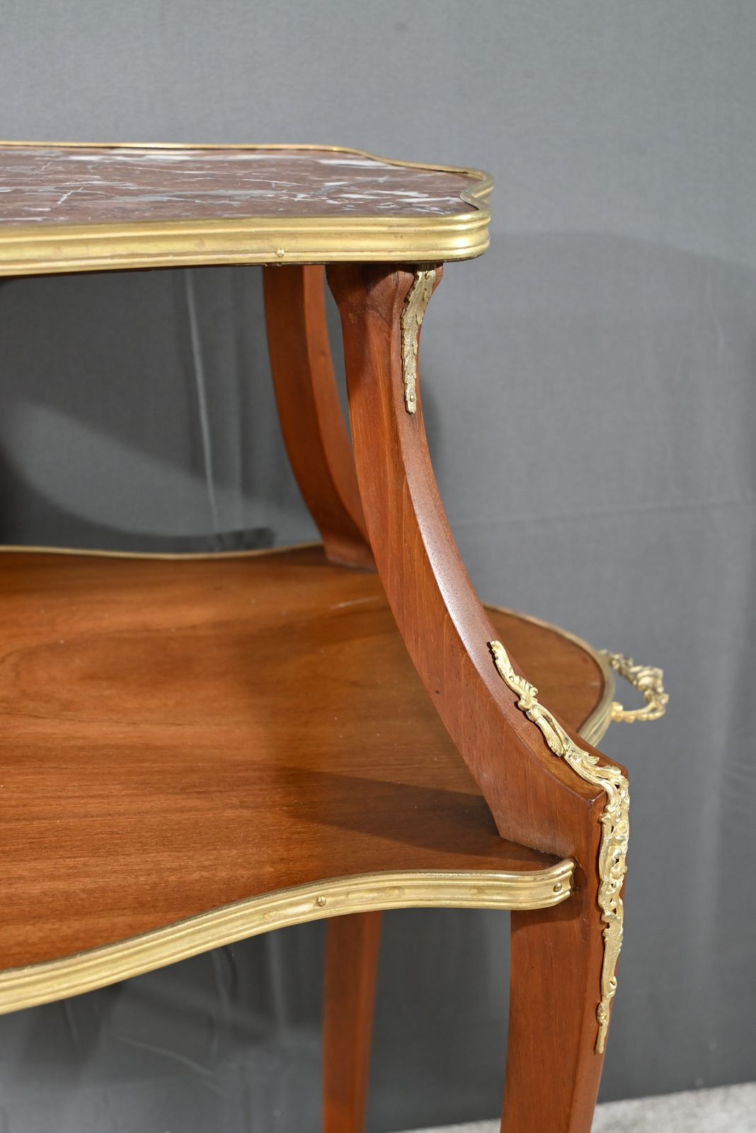 Furniture Mahogany Tea Table, Napoleon III Style – Late 19th Century photo