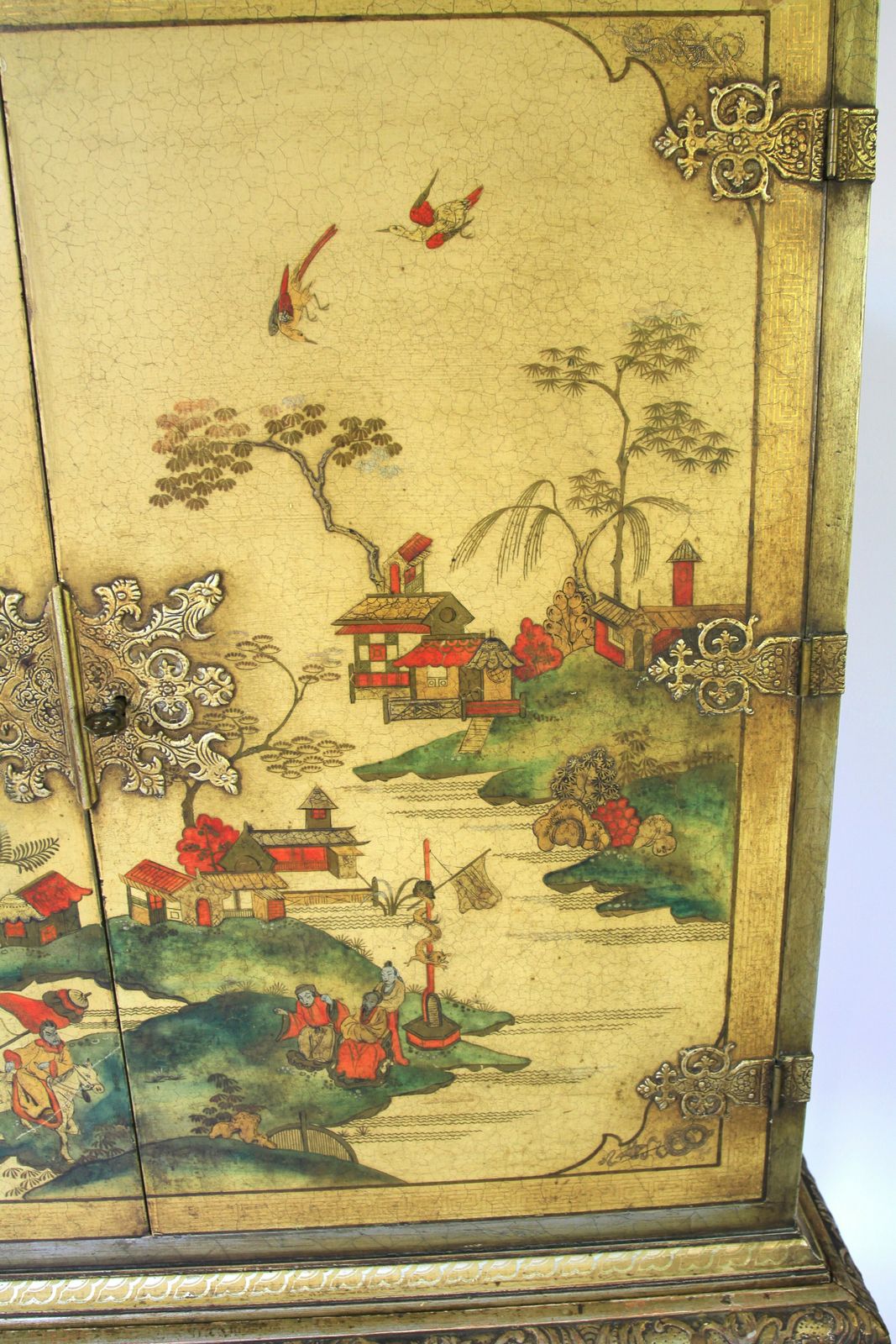 Chinoiserie Decorated Cocktail Cabinet On Stand photo Furniture