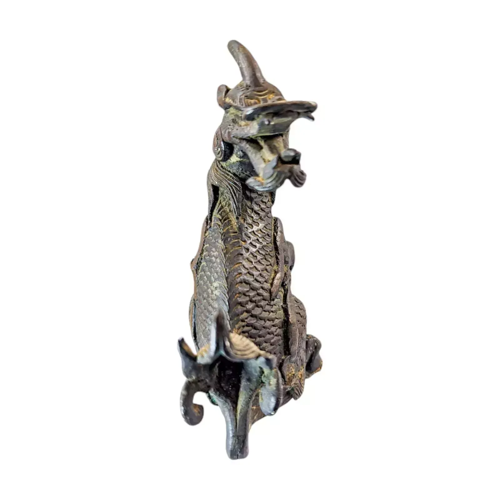 An 18th Or Earlier Chinese Bronze Figure Of Qylin photo vinterior