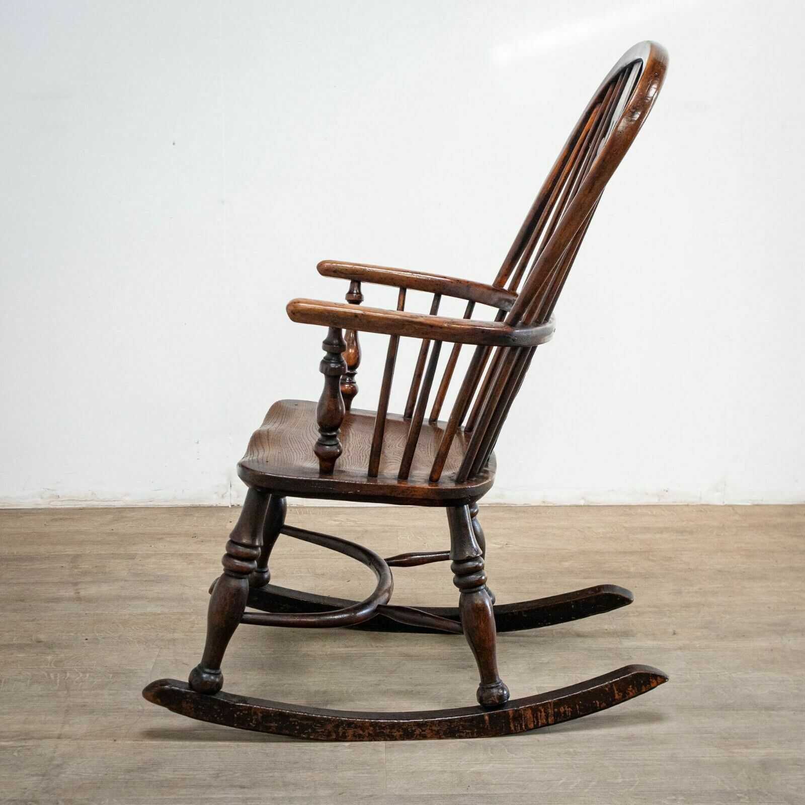 19th Century Yew Rocking Chair By J. Spencer photo Furniture