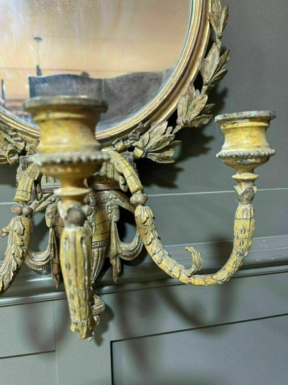 Home Decor Antique Mirror Georgian Mirror/Wall Sconce 1790’s/1820’s photo