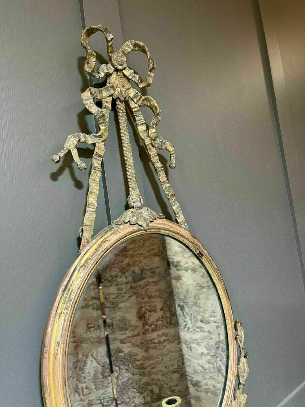 650.0 Antique Mirror Georgian Mirror/Wall Sconce 1790’s/1820’s photo