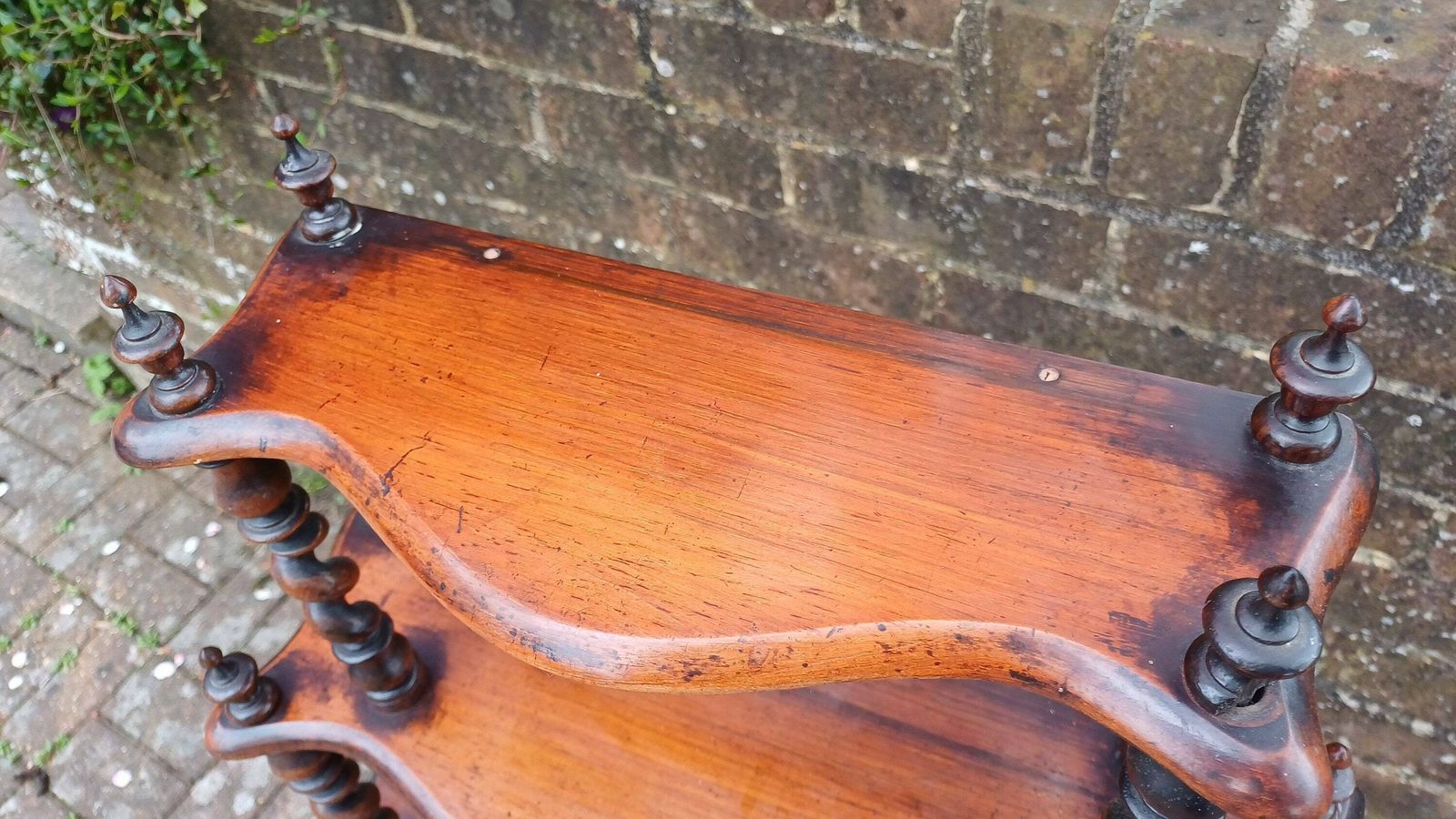 photo furniture Exquisite Victorian Wot Not Graduated Shelves Turnings And Finials Vgc