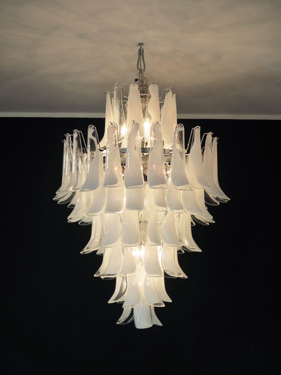 Chandelier Mazzega Murano, Italy   85 Glass Petals photo furniture