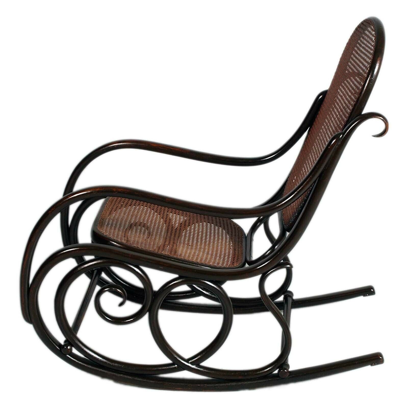 Art Nouveau Beech And Woven Rocking Chair By Jacob & Josef Kohn, 1910 Circa