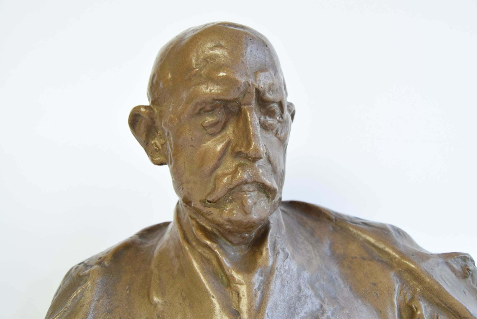 Mid Century Ceramic Statue/Bust Alois Jirásek, Signed Karel Pokorný, Circa 1950 photo 776.0