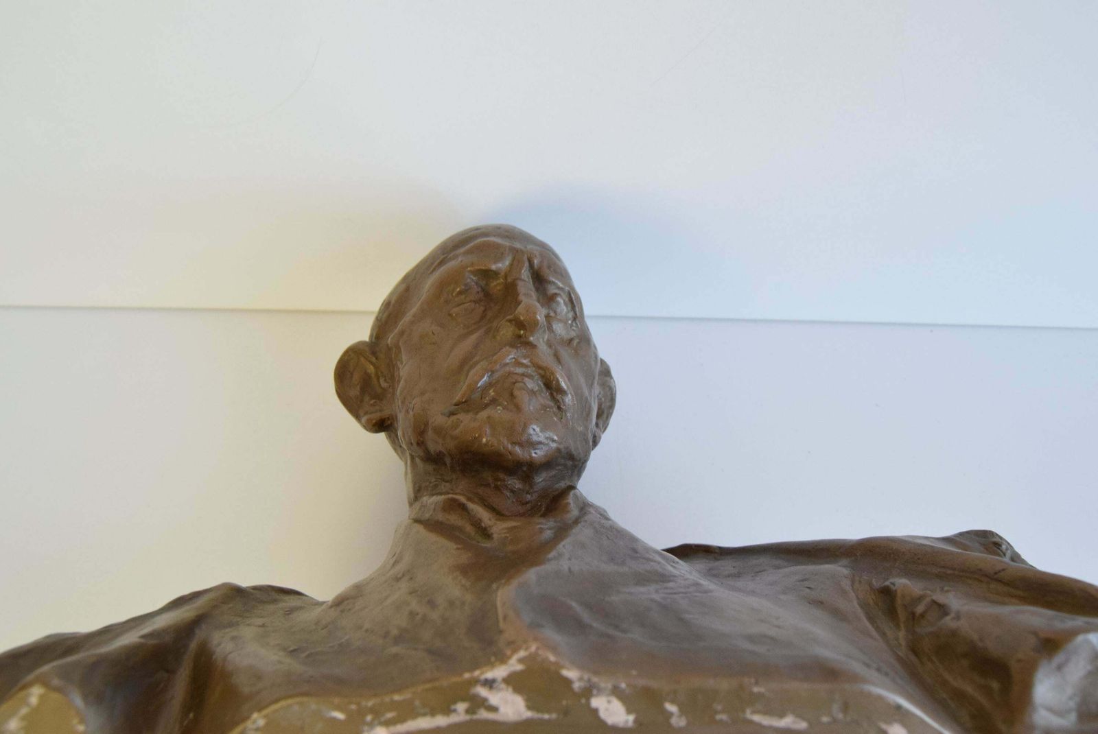 photo buy Mid Century Ceramic Statue/Bust Alois Jirásek, Signed Karel Pokorný, Circa 1950