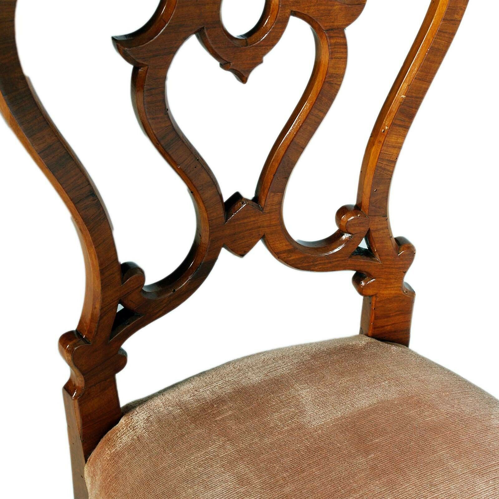Six Early 19th Century Venetian Chairs, Walnut, Empire Style, Wax Polished photo 1900.0