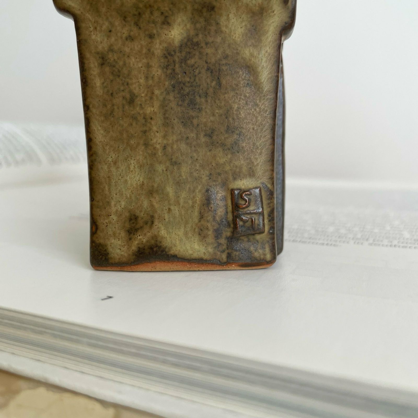 Mid Century Charmouth Pottery Tree Shaped Stoneware Bud Vase photo 55.0