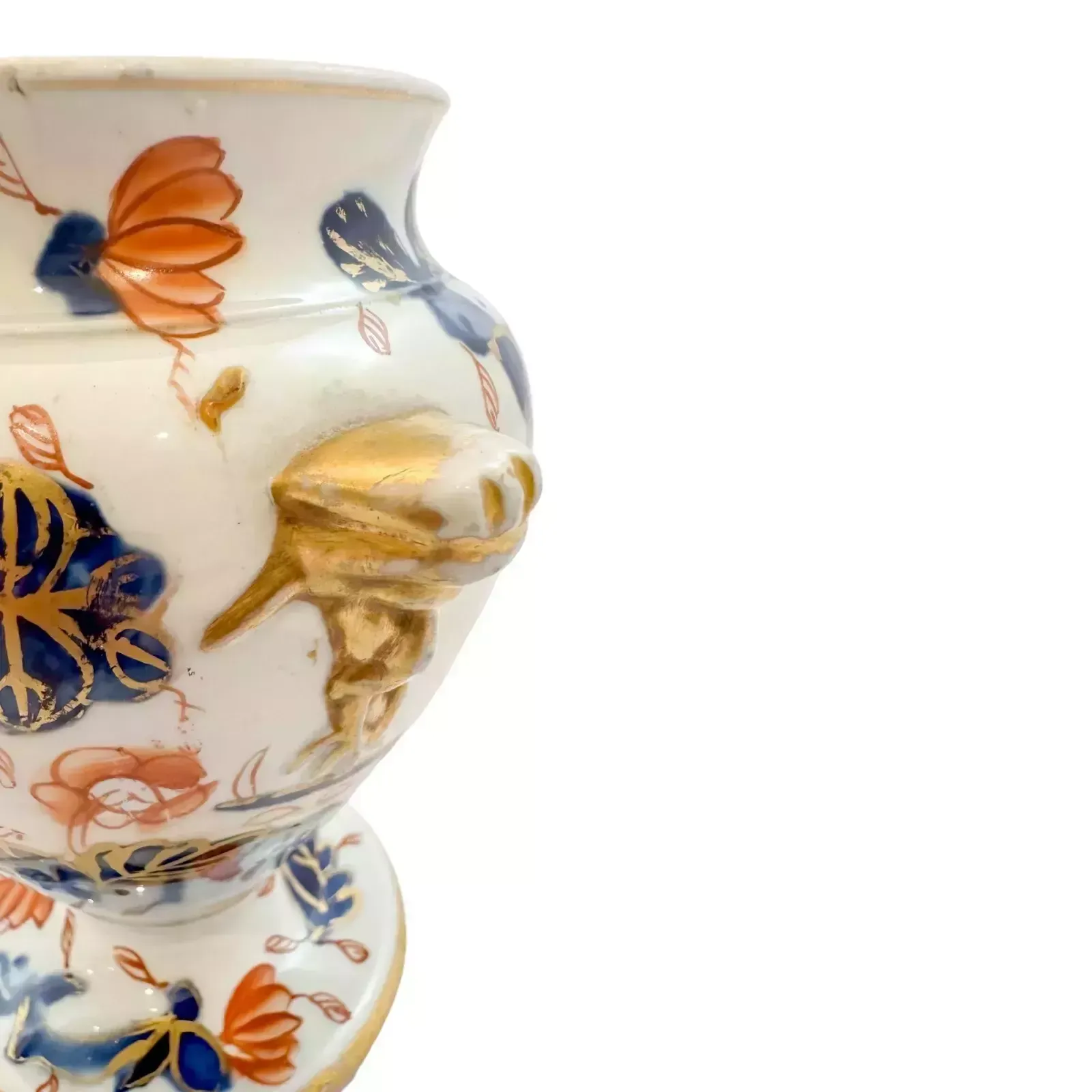 photo vintage Antique Georgian Masons Ironstone Porcelain Imari Pot Pourri Vase Incense Burner