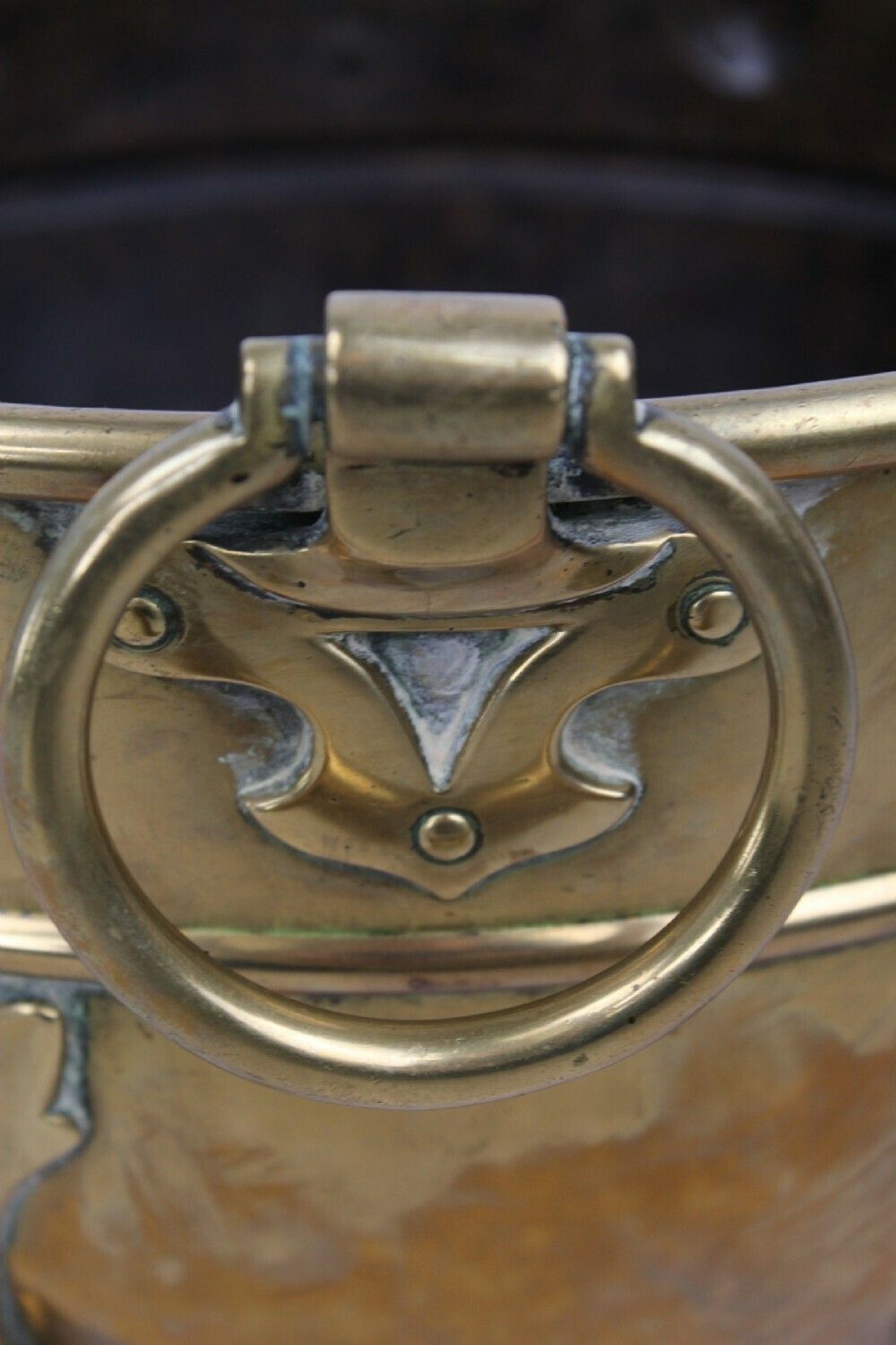 350.0 Victorian Arts & Crafts Brass Jardinière By Henry Loveridge photo