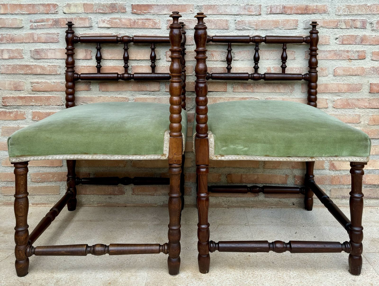 Mid Century French Corner Chairs, 1940s, Set Of 2 photo furniture
