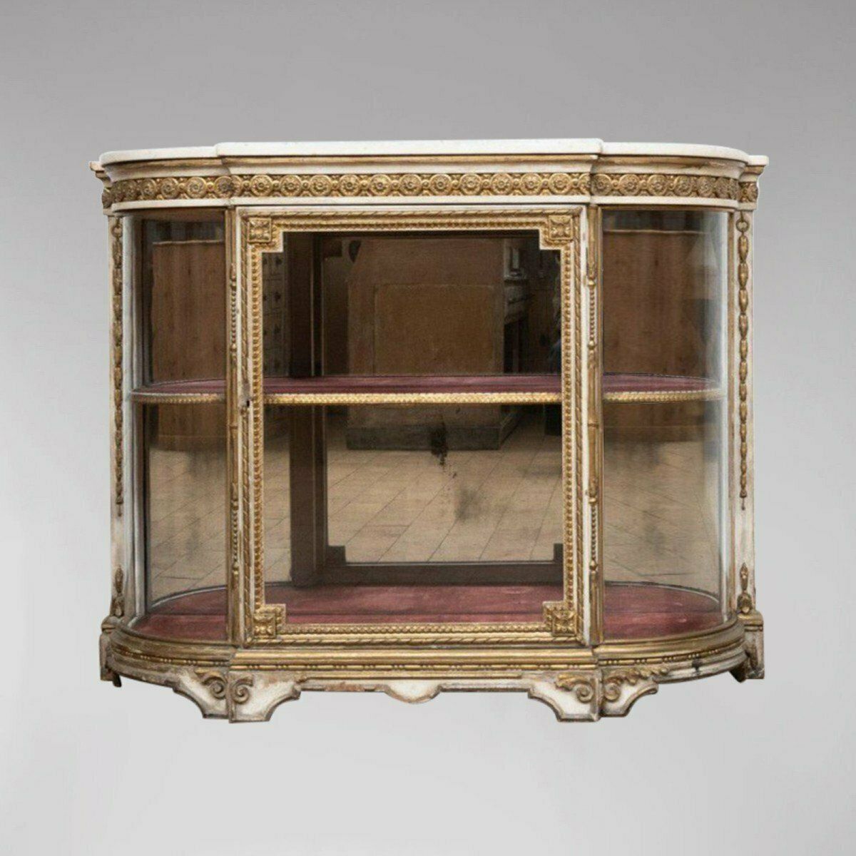 Napoleon III Showcase In Golden Wood photo Furniture
