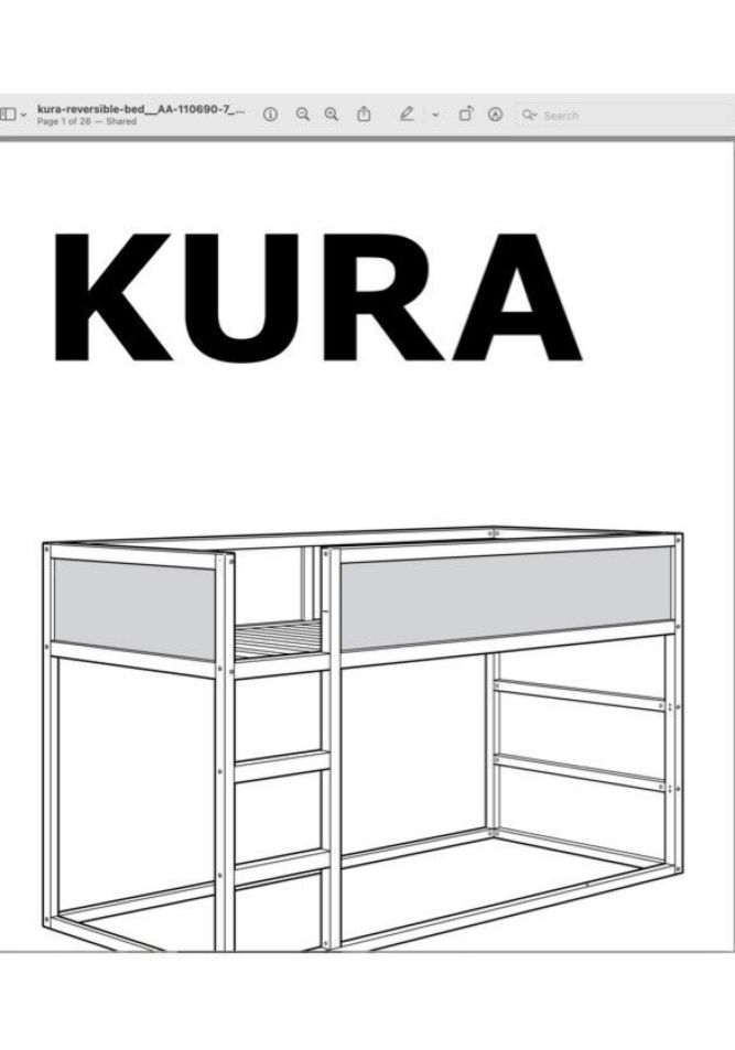 Ikea Kura Child's Bed With Original Fonnes Mattress photo Furniture